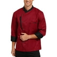 thumbnail image 1 of Doomiva Chef's Unisex Work Uniform Long Sleeves Restaurant Kitchen Cooking Chef Jacket Coat Burgundy XL, 1 of 7