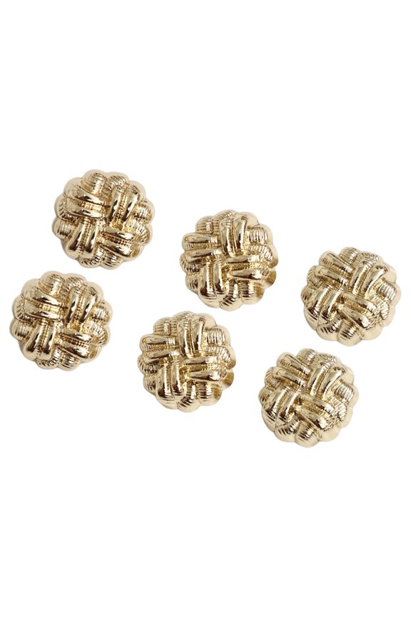 Clothes Buttons Retro Metal Sewing Buttons for Blazer, Suits, Coat, Uniform, Jacket Size C 6Pcs Gold One Size