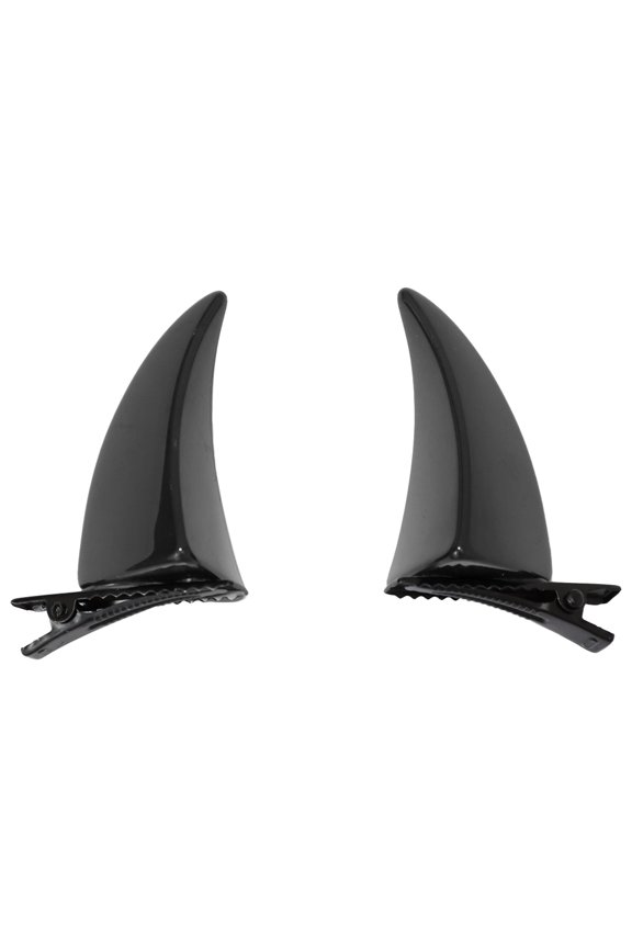 Devil Horns Hair Clips Headwear Lovely Vampire Fashion Headdress Accessories Black 2 One Size