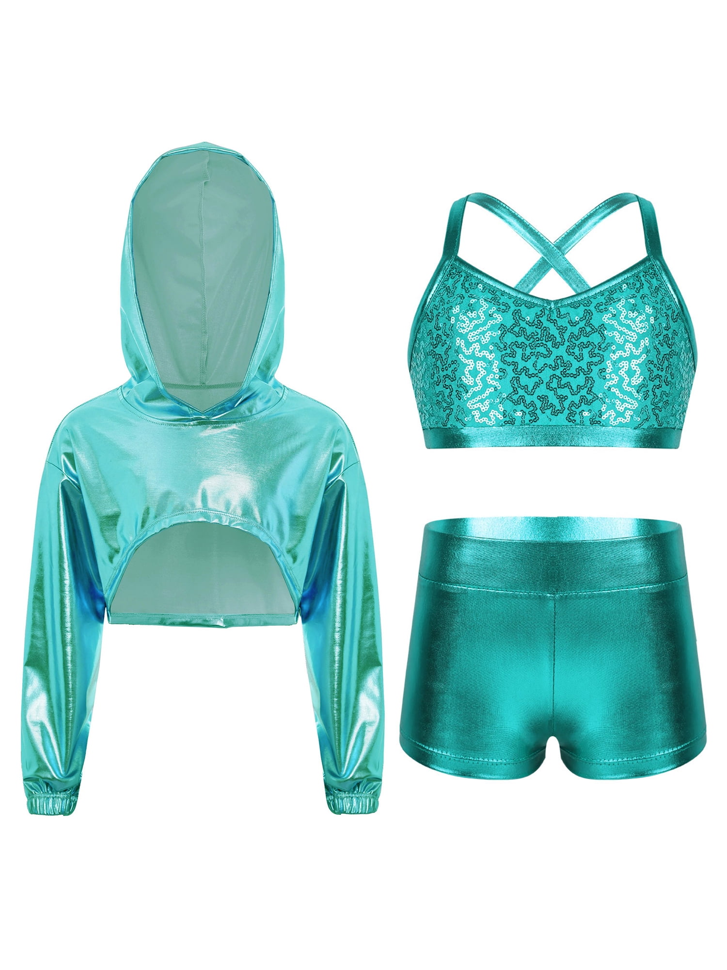 Doomiva Girls Rave Disco Party Cos tume Sequin Jazz Hip Hop Dancing ...