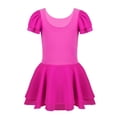 thumbnail image 1 of Doomiva Girls Short Ruffle Sleeves Ballet Dance Tutu Dress Gymnastics Leotard Ballerina Costume Rose XXXL, 1 of 7