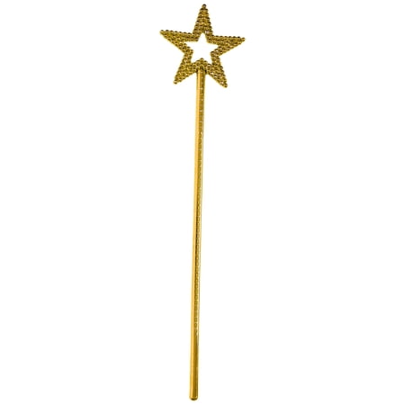 Doomiva Glitter Star Fairy Wand For Kids - Plastic Magic Toy Gold One Size