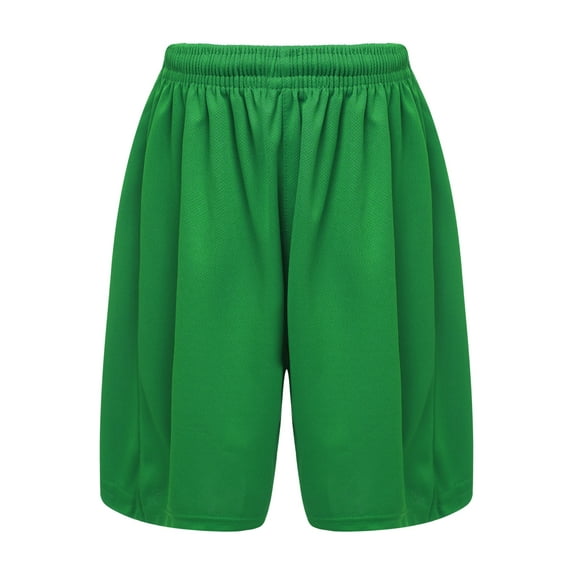 Doomiva Kids Boys Athletic Shorts Solid Color Running Basketball Sports Trunks Green 11-12