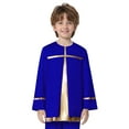 thumbnail image 1 of Doomiva Kids Boys Liturgical Worship Praise Dance Top Metallic Color Block Long Sleeve Pullover Shirts Dancewear Blue 6, 1 of 5
