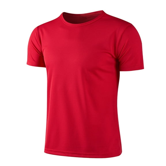 Doomiva Kids Boys UPF 50+ Rash Guard Quick Dry Athletic T-Shirts Short Sleeve Sports Tops Red 12-13