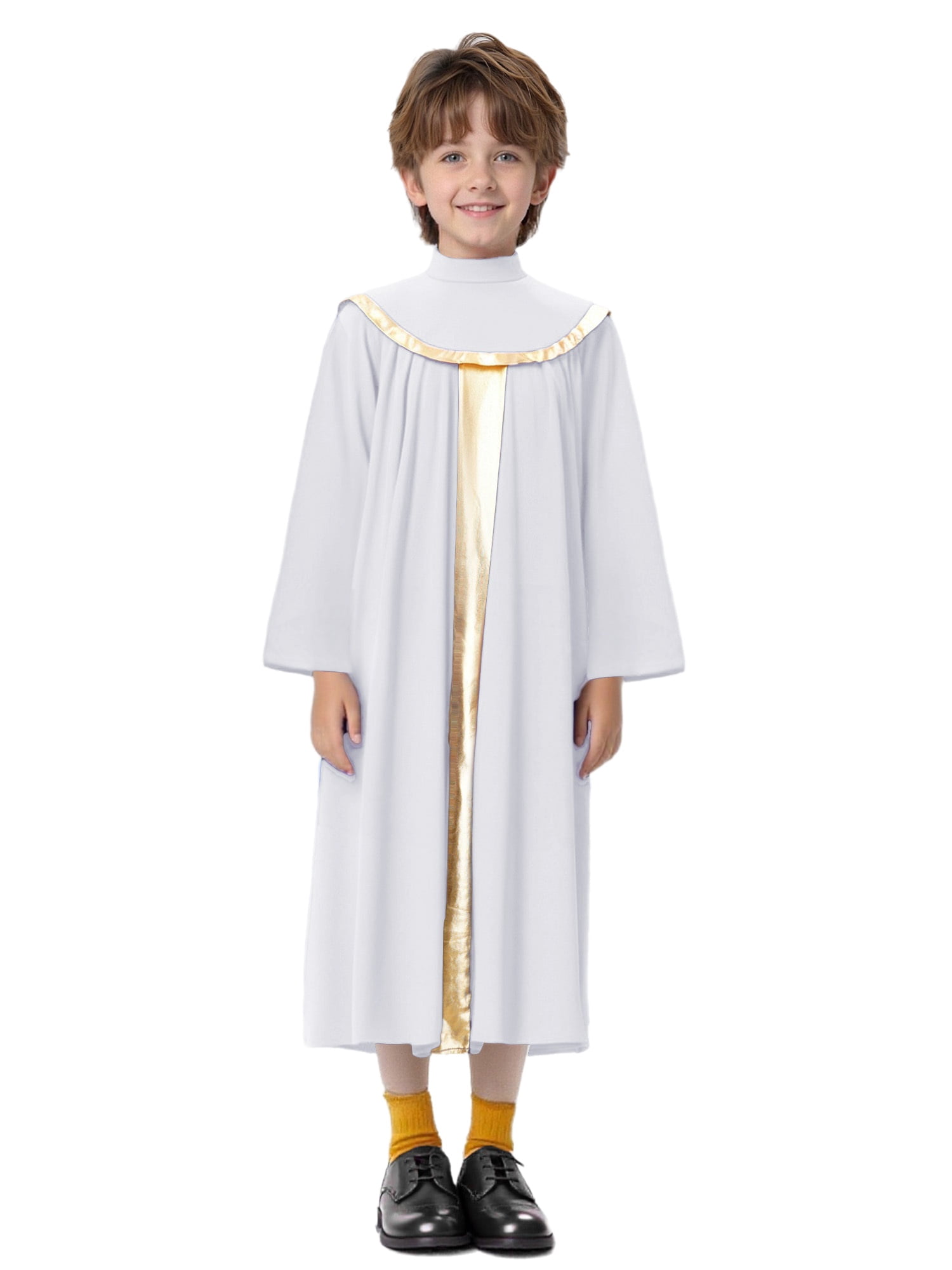 Doomiva Kids Church Choir Robe Boys Girls Graduation Gown Long Sleeve ...