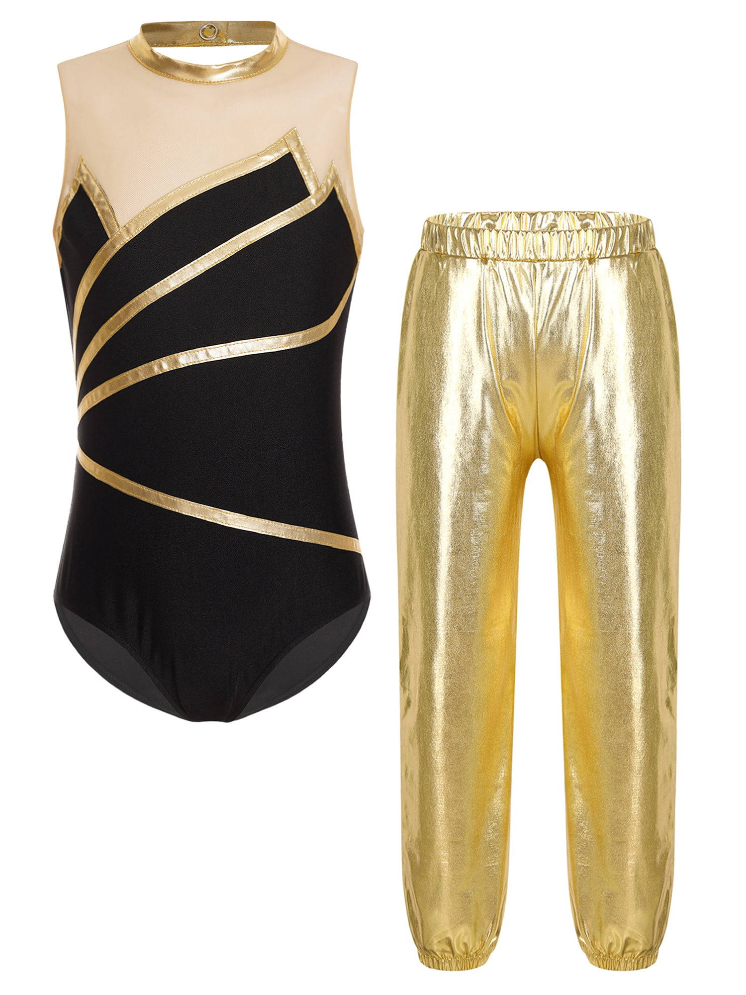 Doomiva Kids Girls 2Pcs Dance Leotard Outfits Dancewear Sleeveless ...