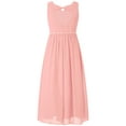 thumbnail image 1 of Doomiva Kids Girls Beaded Flower Girl Dress For Wedding Girls Pageant Dress Long Maxi Party Gown Pink 6, 1 of 5
