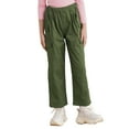 thumbnail image 1 of Doomiva Kids Girls Casual Athletic Cargo Pants Hip Hop Dance Trousers Joggers Sweatpants Green 14, 1 of 7