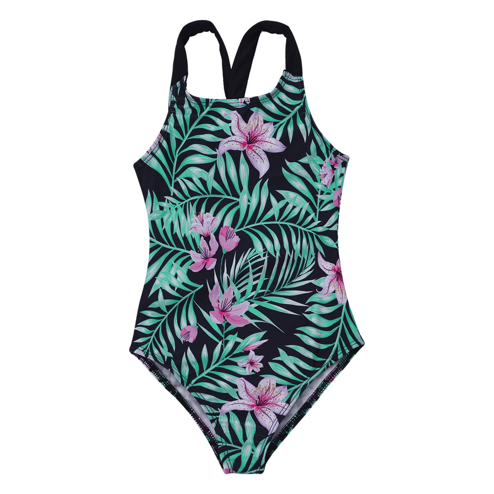 Tweedelig badpak voor meisjes, 2-delig badpak voor meisjes, Hawaiiaanse badmode voor meisjes, tankini, 5-16 jaar, Regenboog Zeemeermin Schaal, 13-14 jaar