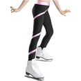 thumbnail image 1 of Doomiva Kids Girls Figure Skating Pants Rhinestones Spiral Ice Skating Practice Leggings Pink 16, 1 of 7