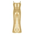 thumbnail image 1 of Doomiva Kids Girls Full Sequins Movies Star Dance Stage Performance Jumpsuit Modern Jazz Hiphop Bodysuit Dancewear Gold 6, 1 of 5