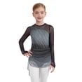 thumbnail image 1 of Doomiva Kids Girls Gradient Figure Skating Dress Shiny Rhinestone Mesh Long Sleeve Dance Competitions Training Outfit Grey 16, 1 of 7