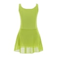 thumbnail image 1 of Doomiva Kids Girls Sleeveless Ballet Dance Dress Gymnastic Ballerina Outfits Lyrical Modern Dancewear A Green 11-12, 1 of 7