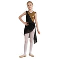 thumbnail image 1 of Doomiva Kids Girls Sleeveless Sequins Contemporary Lyrical Dance Dress Ballet Leotard Dress Dancewear Black 14, 1 of 7