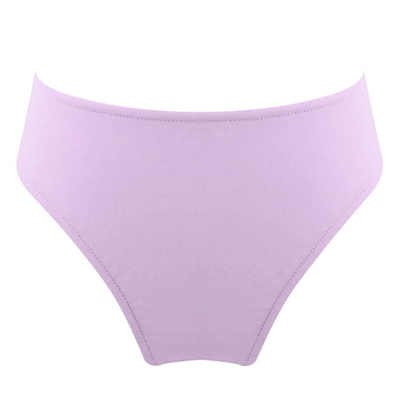 Doomiva Kids Girls Solid Color Swim Triangle Brief Bikini Bottoms Swimdress Underwear Beach Bathing Shorts Dance Underpants Lavender 4