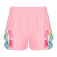thumbnail image 1 of Doomiva Kids Girls Solid Ruffles 2 Layers Swim Trunk Loose Fit Boardshorts Bathing Bottoms Active Dance Shorts Pink 6, 1 of 6