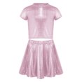 thumbnail image 1 of Doomiva Kids Hip Hop Dance Set Shiny Jazz Disco Outfits Cheer Outfit for Cheerleading Competitions Hip-hop Pink 6-10, 1 of 5