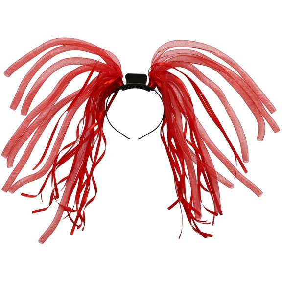 Doomiva Light Up Headband Led Noodle Bridal Headbands Glow Party Hair Accessories For Women Red One Size