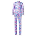 thumbnail image 1 of Doomiva Little Big Girls Mermaid Cosplay Jumpsuits 3D Fishscales Printed Mock Full Body Athletic Unitard Gymnastics Bodysuit Type F 9-10, 1 of 6