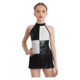 thumbnail image 1 of Doomiva Lyrical Dance Outfits for Girls Rumba Samba Jazz Latin Dance Dress 6-16 Years Black 14, 1 of 5