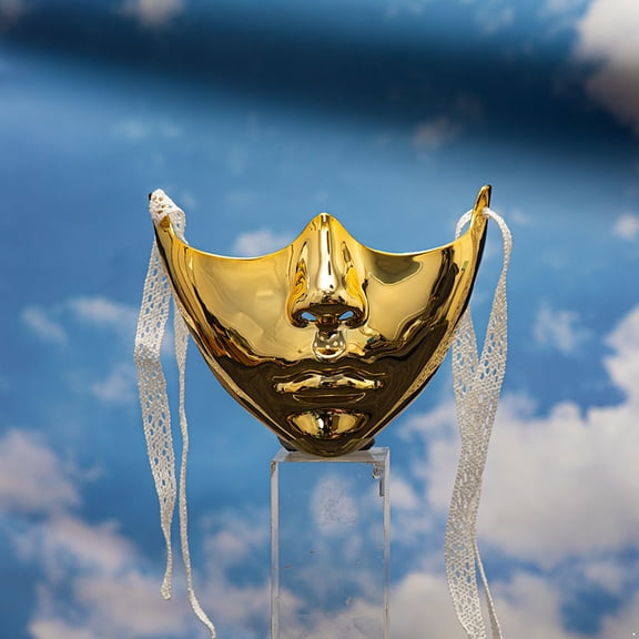 Doomiva Mechanical Cyborg Mask Venetian Half Face Mask for Mardi Gras Masquerade Party Type C One Size