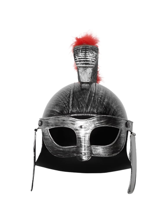 Medieval Knight Soldier Warriors Helmet Hat Ancient Roman Spartans Gladiator Hat Silver D One Size