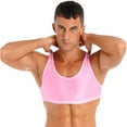 thumbnail image 1 of Doomiva Men Bodybuilding Tank Top Gym Workout Muscle Half Crop Top Vest Fitness Shirt Sports Blouse Pink M, 1 of 7
