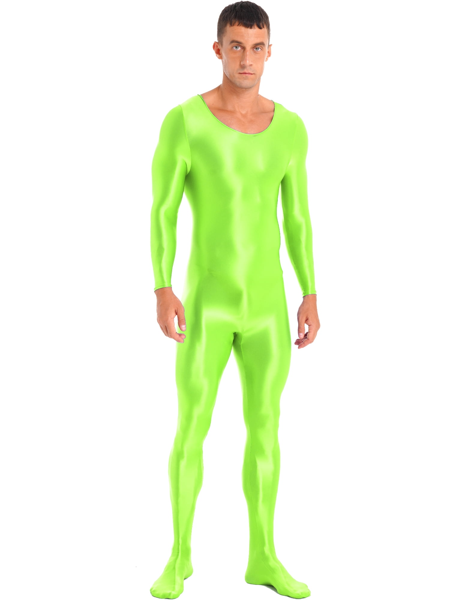 Britney Spears Costume Doomiva Men Shiny Silky Spandex Full Body