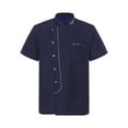 thumbnail image 1 of Doomiva Men Women Chef Coat Short&Long Sleeve Chef Jacket Kitchen Restaurant Cooking Chef Uniform 03#NavyBlue XXL, 1 of 7