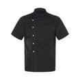 thumbnail image 1 of Doomiva Men Women Chef Jacket Short Sleeve Chef Coat Restaurant Kitchen Work Uniform Clothes Black L, 1 of 7