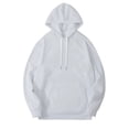thumbnail image 1 of Doomiva Men's Loose Hoodie Hip Hop Long Sleeve Unisex Sweatshirt Pocket Drop Shoulder Pullovers Top White M, 1 of 6