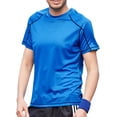 thumbnail image 1 of Doomiva Men’s Quick Dry UPF 50+ Sun Protection Short Sleeve Athletic Sports T-shirt Lake Blue 7XL, 1 of 7