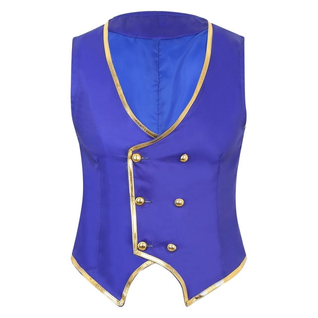 Doomiva Mens Halloween Magician Wizard Circus Showman Suit Jacket Vest