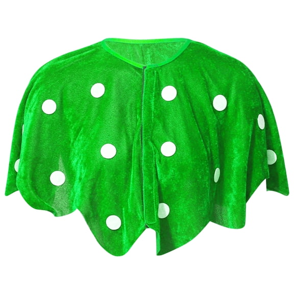 Doomiva Mushroom Hat for Adults Kids Renaissance Medieval Hat Cpae Set 1Pc Green Shawl One Size