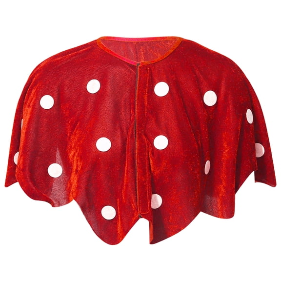 Doomiva Mushroom Hat for Adults Kids Renaissance Medieval Hat Cpae Set 1Pc Red Shawl One Size