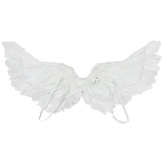 Doomiva Realistic Angel Feather Wing Photo Props for Holiday Party Decoration Props Birthday Party Scene Show White 60*35cm One Size