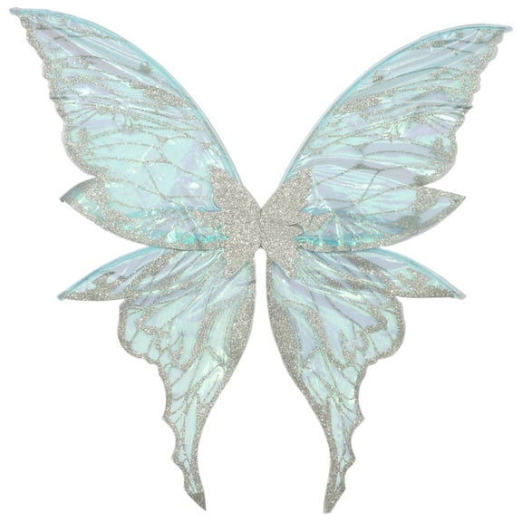 Doomiva Sparkling Fairy Wings Butterfly Wings Princess Angel Wing for Carnival Party Elf Dress Up Silver One Size