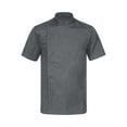 thumbnail image 1 of Doomiva Unisex Chef Coat Men's Short Sleeve Chef Jacket Restaurant Kitchen Cooking Chef Uniforms Dark Gray XXL, 1 of 7