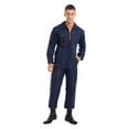 thumbnail image 1 of Doomiva Unisex Men Long Sleeve Mechanic Uniform Workshop Auto Workwear Work Jumpsuit Coverall Navy Blue XXL, 1 of 7