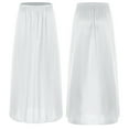 thumbnail image 1 of Doomiva Women Elegant Half Slip High Waist Lace Hem Skirt Silk Satin Inner Skirt See-through Cover Skirt Size C White One Size, 1 of 7