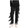 thumbnail image 1 of Doomiva Women Latin Dance Pants Fringe Ballroom Pants Tassel Tango Salsa Dancing Practice Pants Black XXL, 1 of 8