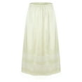 thumbnail image 1 of Doomiva Women Solid Color Half Slip Underskirt Elastic Waist Extender Underskirt Petticoat for Under Dresses Ivory XL, 1 of 5