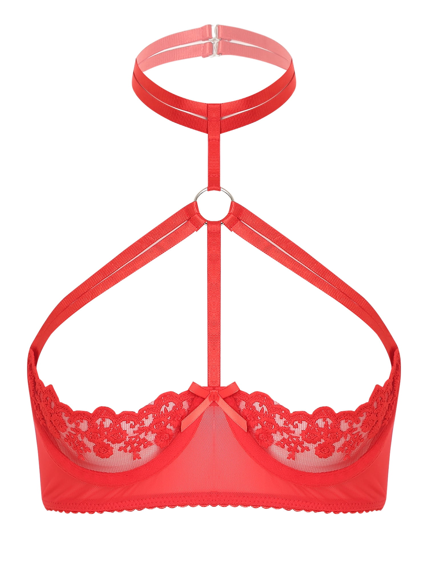 Doomiva Women's 1/4 Cups Push Up Underwired Bra Lingerie