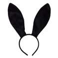 thumbnail image 1 of Doomiva Women's Bunny Cosplay Set Rabbit Ears Headband Bow Tie Collar Cuffs Rabbit Tail Cosplay Party Halloween Easter Clothing Props Black&Pink One Size, 1 of 6