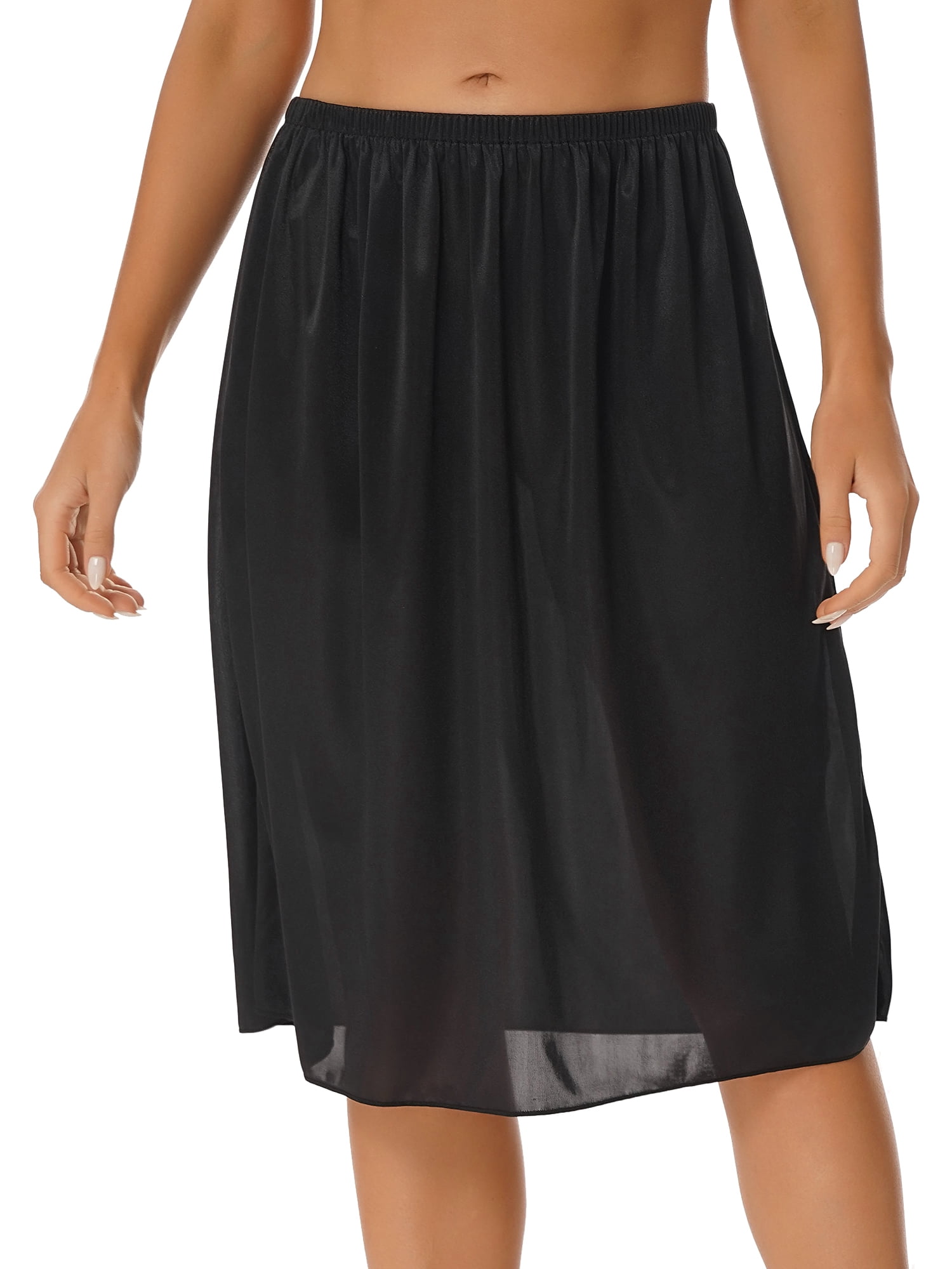 chinese dress ladies Jiuguva 2 Pieces Half Slip Lace Long Underskirt Women's Satin Half Slip for Under  Dresses(Small,Black, White) at Amazon Women's Clothing store main image 0