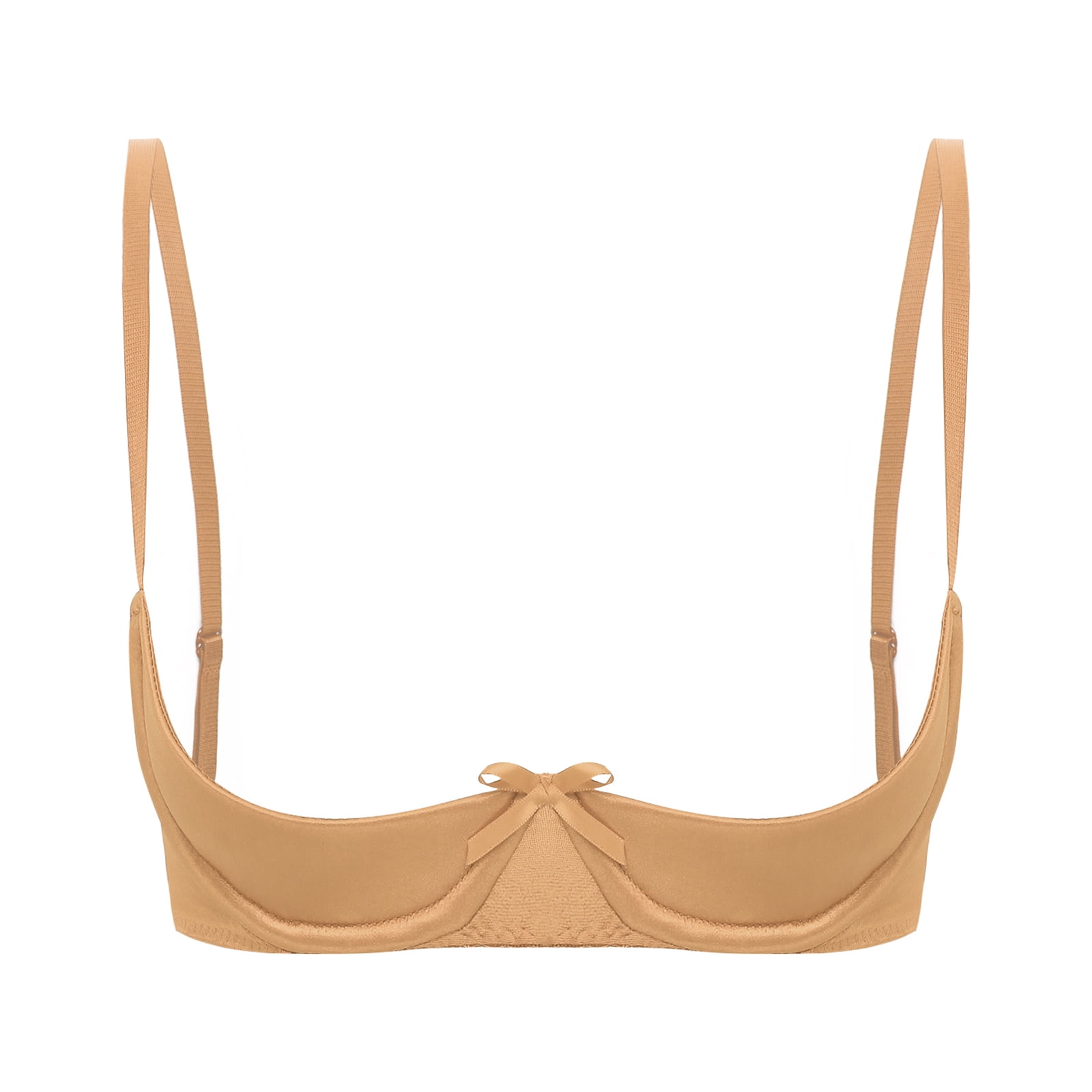 Doomiva Women's Nippleless Demi Half Cup Bra Bustier Underwear Bare