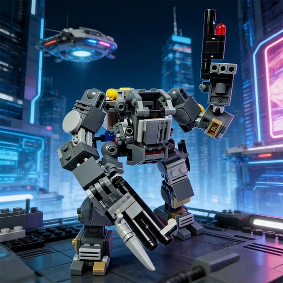 Doomsday Survivor Mech Building Blocks Set Post-Apocalyptic Wasteland Combat Robot Detailed Collectors Kit Compatible with Major Brick Brands