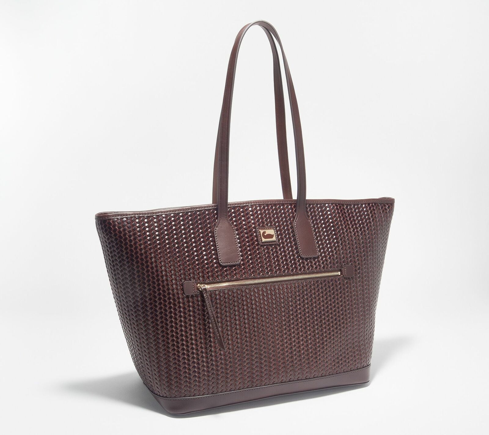 Dooney Bourke Camden Leather Woven Embossed Large Tote