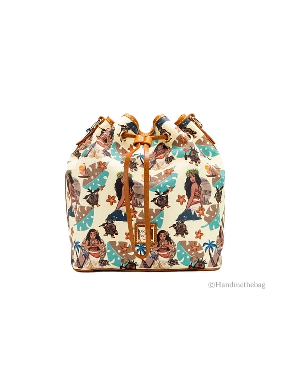 Disney Medium Moana Coated Cotton Bucket Crossbody Bag Purse
